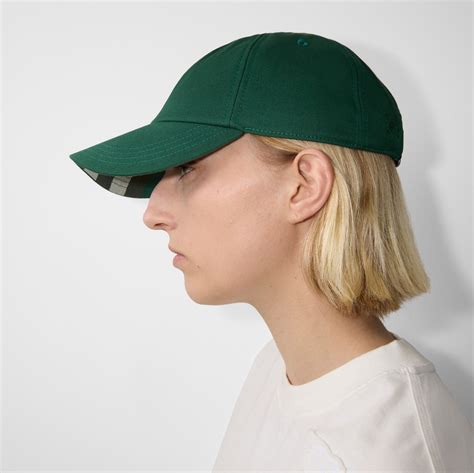 Cotton Blend Baseball Cap in Ivy 